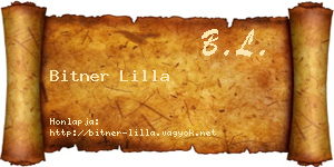Bitner Lilla névjegykártya